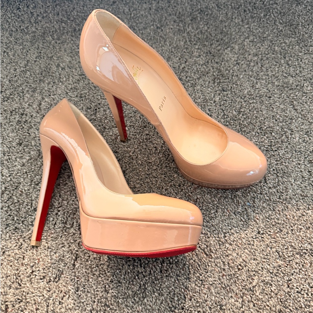 Christian Louboutin Nude Patent Leather Heels